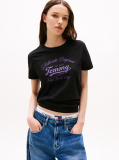 Negru Tricou Regular Essential Cu Logo  Femei