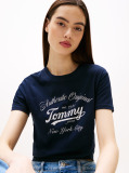 Blue Tricou Regular Essential Cu Logo  Femei