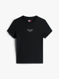 Negru Tricou Slim Din Jersey Cu Logo  Femei