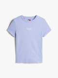 Blue Tricou Slim Din Jersey Cu Logo  Femei