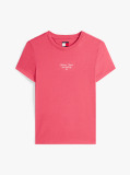 Roz Tricou Slim Din Jersey Cu Logo  Femei