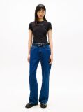 Negru Tricou Slim Bling Linear  Femei