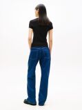 Negru Tricou Slim Bling Linear  Femei