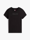 Negru Tricou Slim Bling Linear  Femei