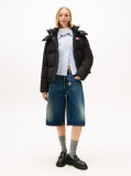 Black Down Hooded Alaska Puffer Jacket  Women