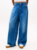 Denim Jeans Charlie Cu Talie Medie Si Croi Larg  Femei