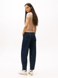 Bej Tricou Slim Cu Broderie Logo  Femei
