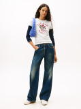 Gri Tricou Slim Cu Print Grafic  Femei