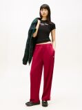 Negru Essential Tricou Rib Slim Cu Logo  Femei