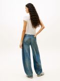 Bej Essential Tricou Rib Slim Cu Logo  Femei