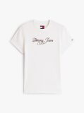 Bej Essential Tricou Rib Slim Cu Logo  Femei