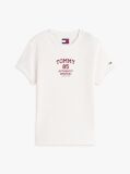 Alb Tricou Slim Cu Logo Ribbed  Femei