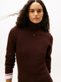 Brown Slim Midi Turtleneck Jumper Dress  Women