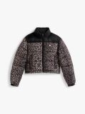 Multi Leopard Ripstop Relaxed Cropped Puffer Jacket  Women