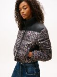 Multi Leopard Ripstop Relaxed Cropped Puffer Jacket  Women