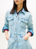 Denim Rochie Mini Denim Cu Efect Decolorat  Femei