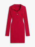 Red Tommy Badge Slim Midi Jumper Dress  Women