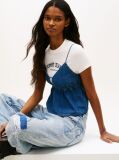 Denim Chambray Top Slim Cu Bretele Subtiri Si Decolteu In V  Femei