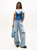 Denim Chambray Top Slim Cu Bretele Subtiri Si Decolteu In V  Femei