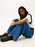 Denim Blugi Largi Cu Talie Medie Spell-Out  Femei