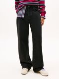 Denim Mia Mid Rise Relaxed Straight Leg Black Jeans  Women