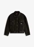 Denim Back Logo Oversized Denim Trucker Jacket  Women