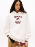 Alb 1985 Flock Hanorac Oversized Cu Logo  Femei