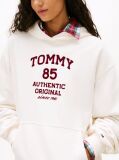Alb 1985 Flock Hanorac Oversized Cu Logo  Femei