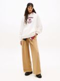 Alb 1985 Flock Hanorac Oversized Cu Logo  Femei