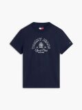 Blue T-Shirt Heritage Cu Croiala Regular Si Logo  Femei