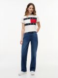 Alb Tricou Tommy Flag  Femei