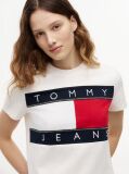 Alb Tricou Tommy Flag  Femei