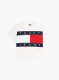 Alb Tricou Tommy Flag  Femei