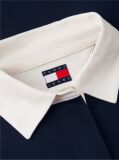Blue Tommy Flag Jersey Oversized Rugby Shirt  Women