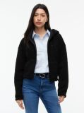 Negru Hanorac Cu Fleece Si Fermoar  Femei