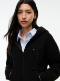 Negru Hanorac Cu Fleece Si Fermoar  Femei
