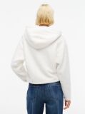 White Teddy Fleece Zip-Thru Hoody  Women