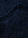 Blue Pulover Din Alpaca Cu Guler Mock Si Steag  Femei