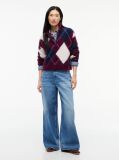 Multi Pulover Cropped Din Amestec De Alpaca Cu Fermoar  Femei