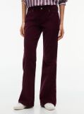 Purple Low Rise Bootcut Corduroy Trousers  Women
