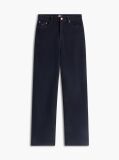 Blue Pantaloni Din Velur Drepti Cu Talie Inalta  Femei