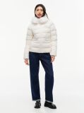 White Slim Down Hooded Puffer Jacket  Women