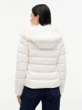 White Slim Down Hooded Puffer Jacket  Women