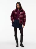 Purple Shiny Down Ripstop Relaxed Puffer Jacket  Women