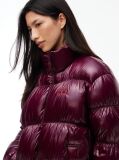 Purple Shiny Down Ripstop Relaxed Puffer Jacket  Women