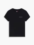 Negru Tricou Din Jersey Cu Logo Si Croiala Slim  Femei