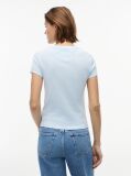 Blue Tricou Din Jersey Cu Logo Si Croiala Slim  Femei