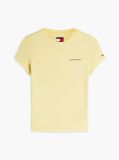 Galben Tricou Din Jersey Cu Logo Si Croiala Slim  Femei