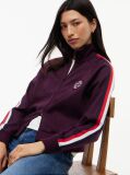Purple Global Stripe Crest Track Jacket  Women