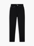 Denim Blugi Negri Cu Croiala Tapered Mom Si Talie Inalta  Femei